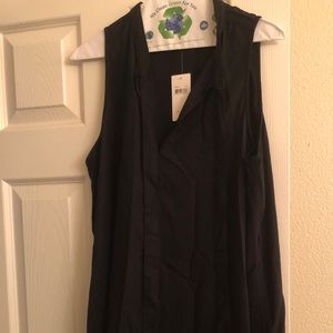 Splendid Black dress, NWT, XL, raw edge hem